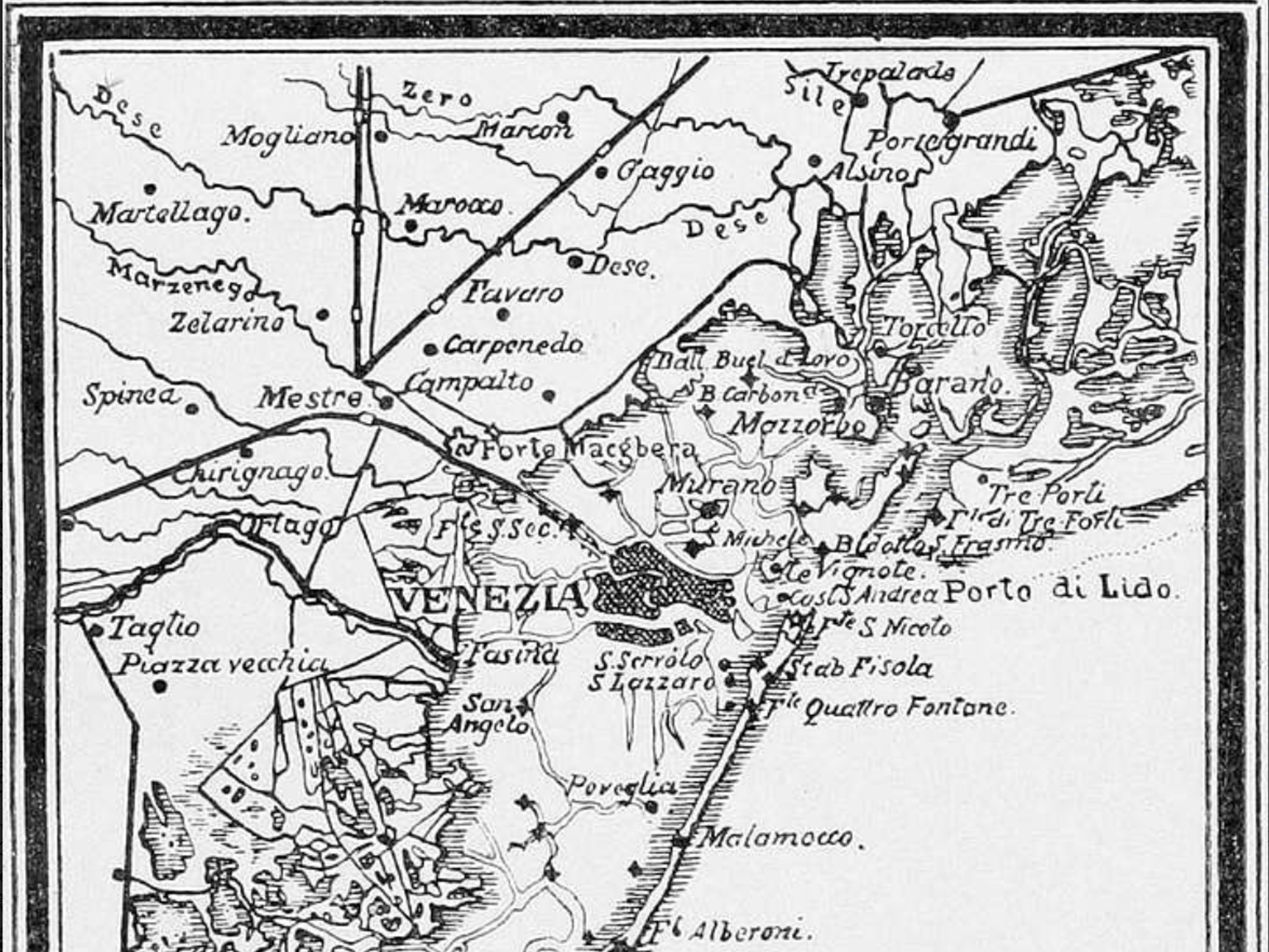 1911 map of Venice